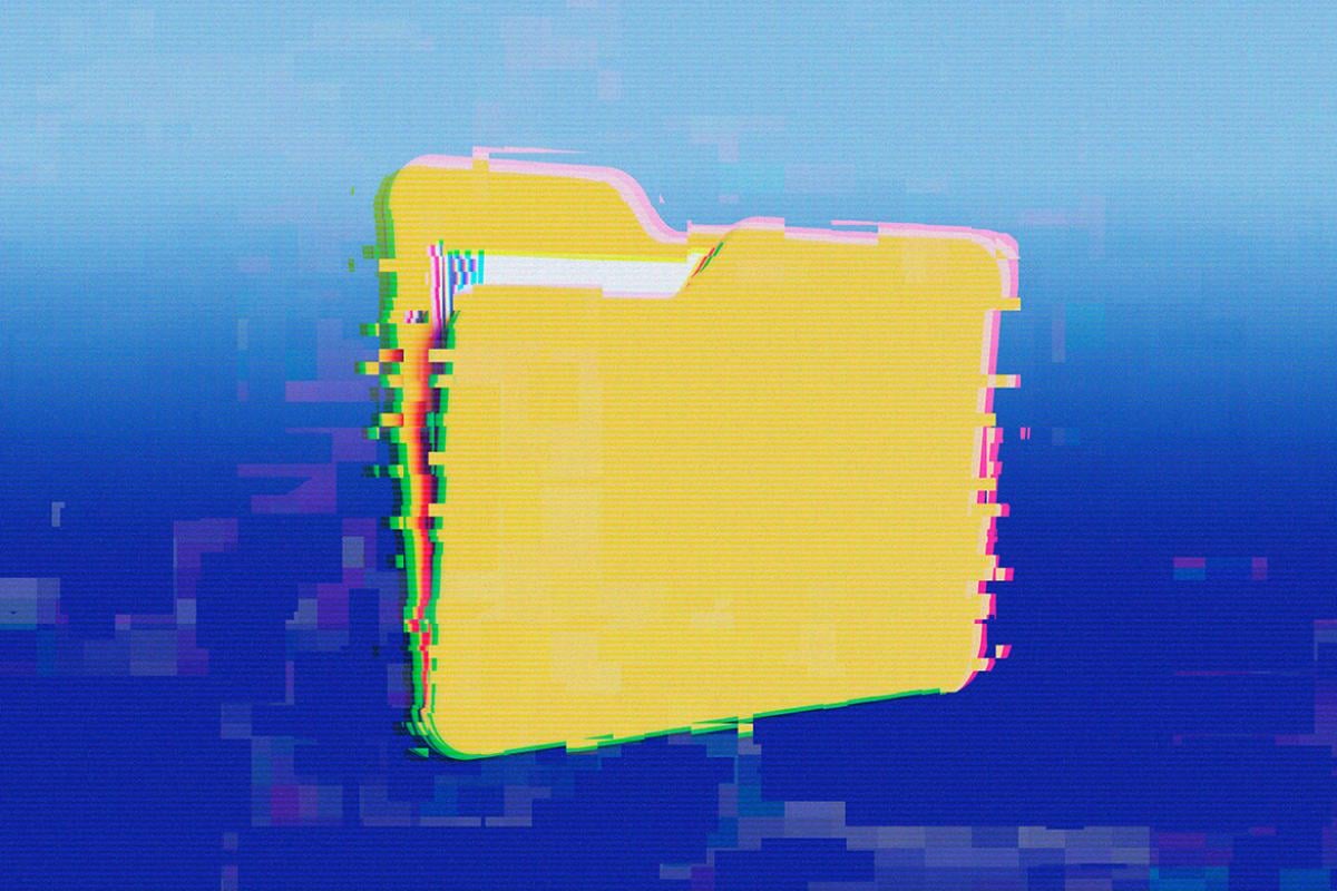 Blurry file folder